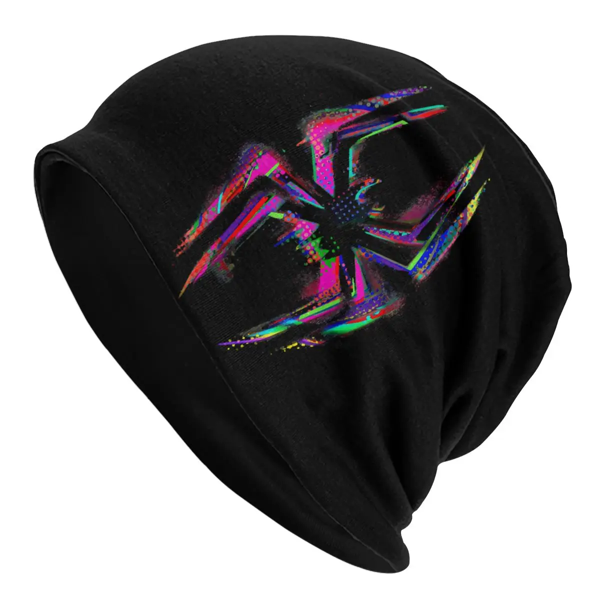 Across The Miles Morales Gwen Retro Spiders Web Unisex Bonnet Thin Outdoor Skullies Beanies For Men Women