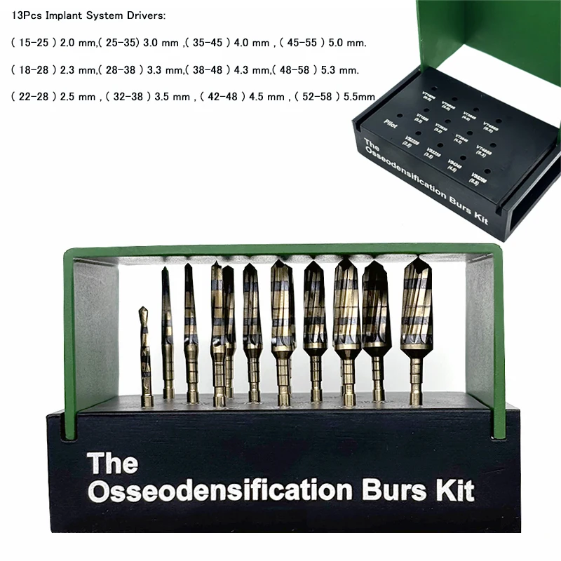Dental Implant System Osseodensification Burs Drivers Drills Sinus Lift Maxillary Kit