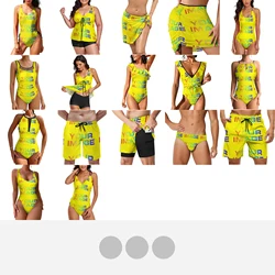 Print On Demand Customized Public Custom Images Picture DIY Dropshipping Sexy Bikini Set Swimsuit Women Pool Swimwear Breathable