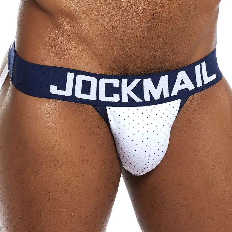 

JOCKMAIL Brand 2pcs/Lot Men Underwear Jockstrap Thong Cotton Dot Print Sexy Tangas De Homrbre Cueca Underwear Breathable