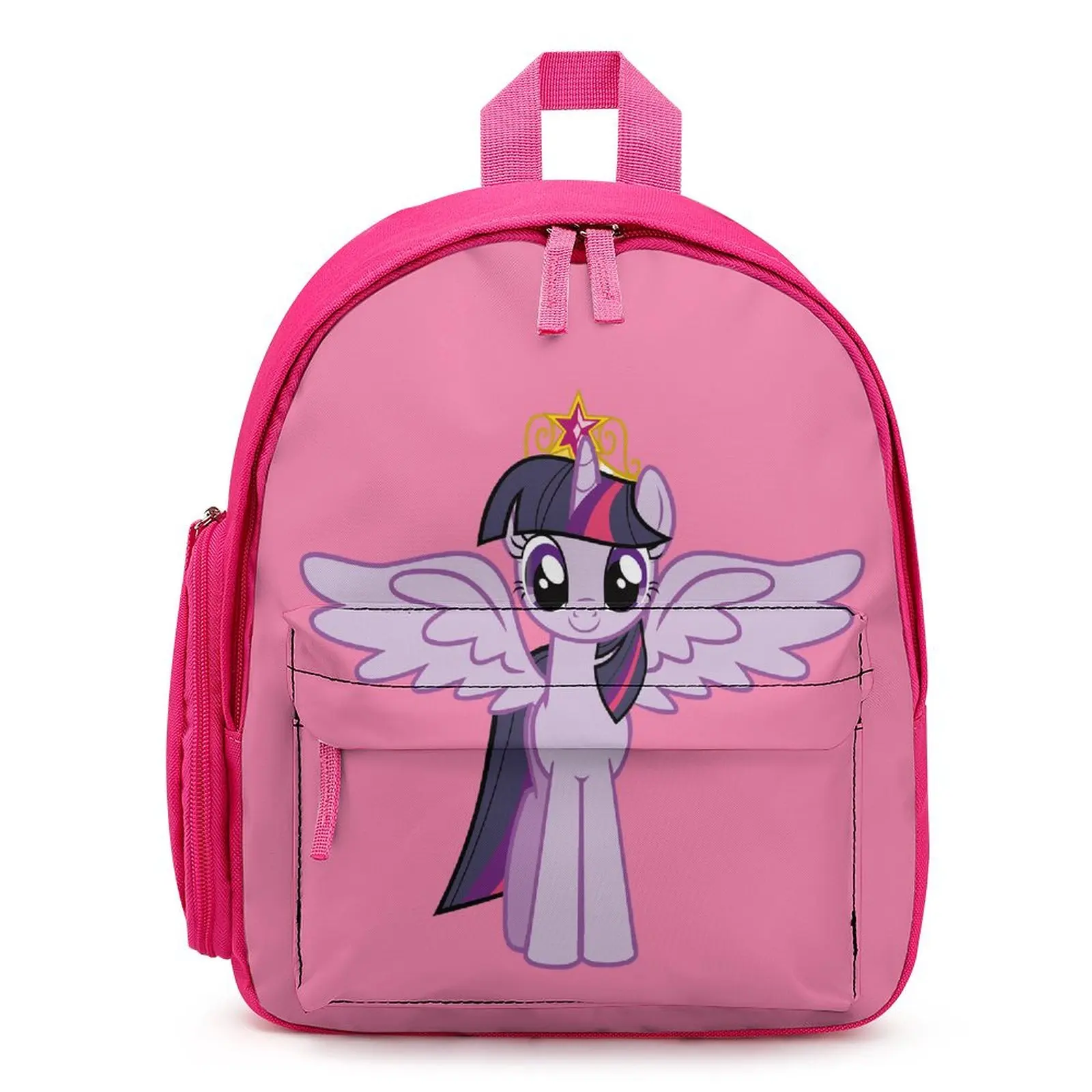 Diy Girl Pink Schoolbag Toddler Backpack Small Pocket Cute Backpack Custom Pony Cartoon Design Back-To-School Season