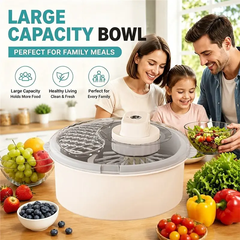 AB34-For Electric Fruit Washer And Salad Spinner Produce Washing Drying Tool For Electric Fruit Cleaner One-Touch Operation A
