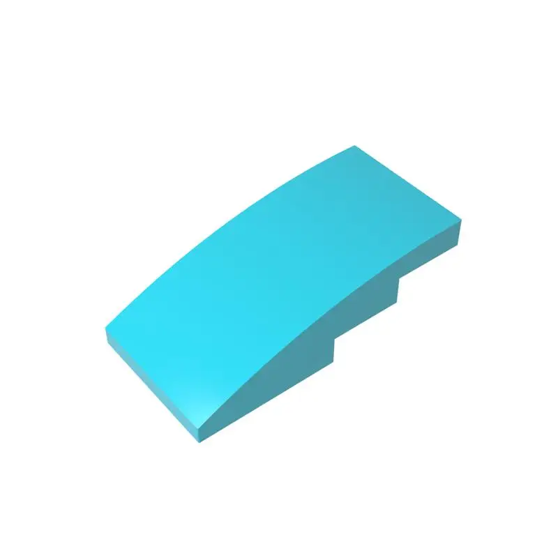 Gobricks 1 قطعة MOC المنحدر المنحني 4x2 لا ترصيع الطوب متوافق مع 93606 نموذج اللبنات أجزاء الأطفال تجميع اللعب