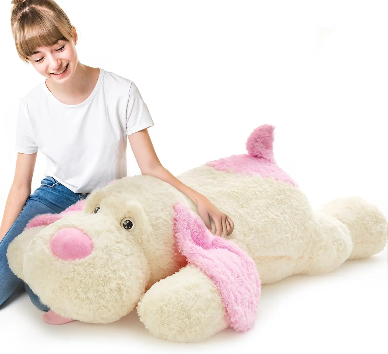 

MaoGoLan Giant Stuffed Puppy Dog Animal Plush Big Extra Large Stuffed Animals Soft Plush Dog Pillow Toy for Girls Kids 51 inch