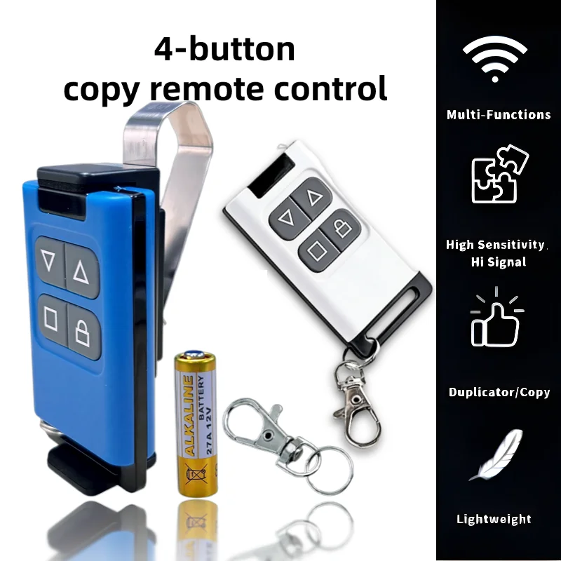 433Mhz 330Mhz 868Mhz Copy Remote Control 8-Channels Nice Came Doorhan 300~915Mhz Duplicator Garage Door Opener Clone Transmitter