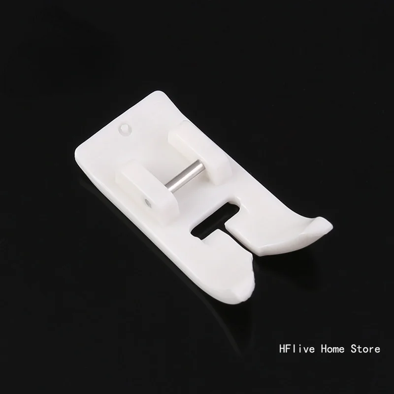 1 Piece Foot Button Sewing Presser Foot Plastic White Non Stick DIY Leather Anti Slip Sewing Tool Sewing Machine Accessories