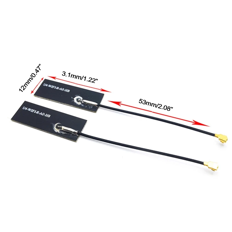 2pcs Mini PCI-E Wifi Internal Antenna Universal Laptop Wifi Yellow Film Antenna