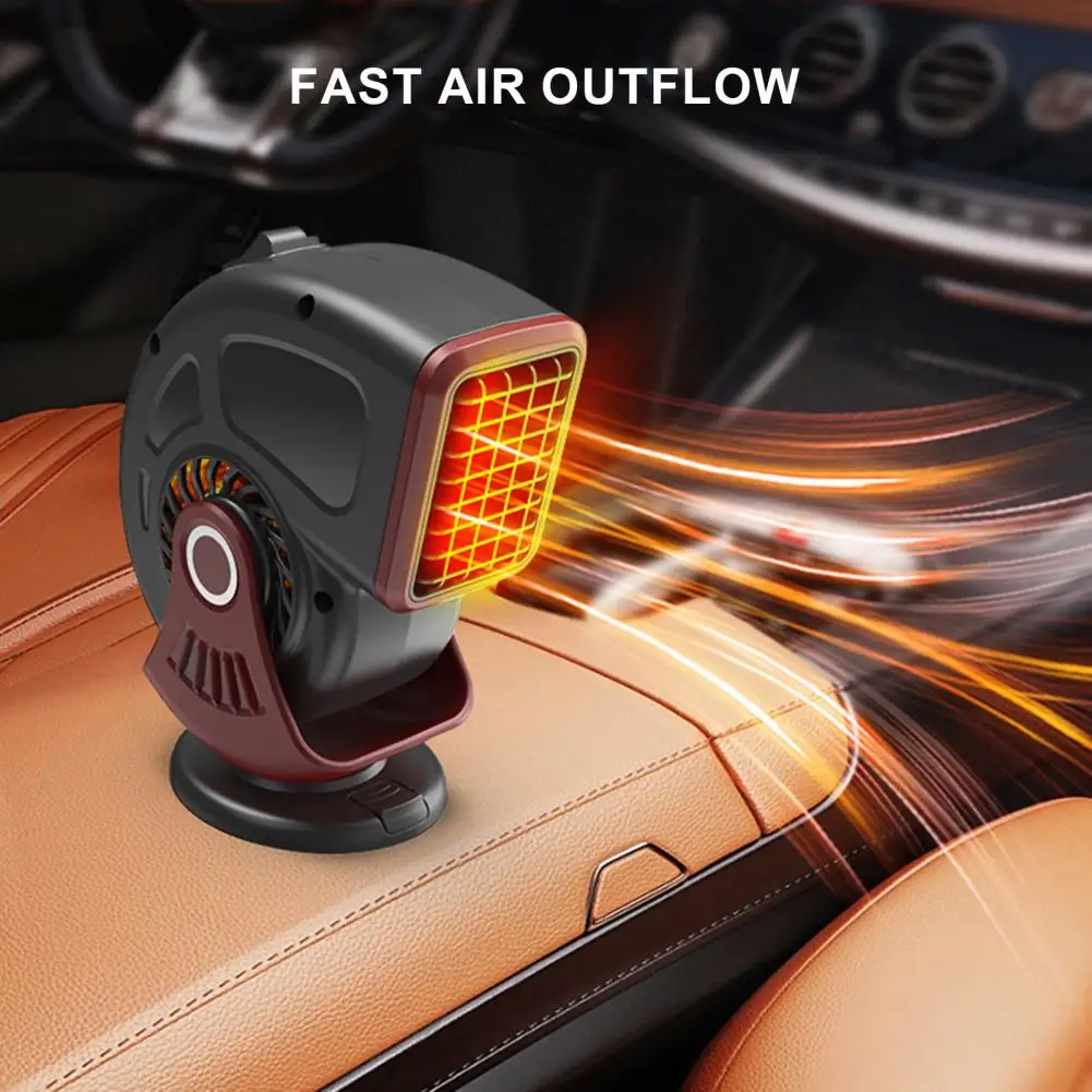 

12V Car Heater 2 In 1 Car Windshield Fast Heating Defrost Defogger 360 Degree Rotation Auto Heater For Interior Accessories