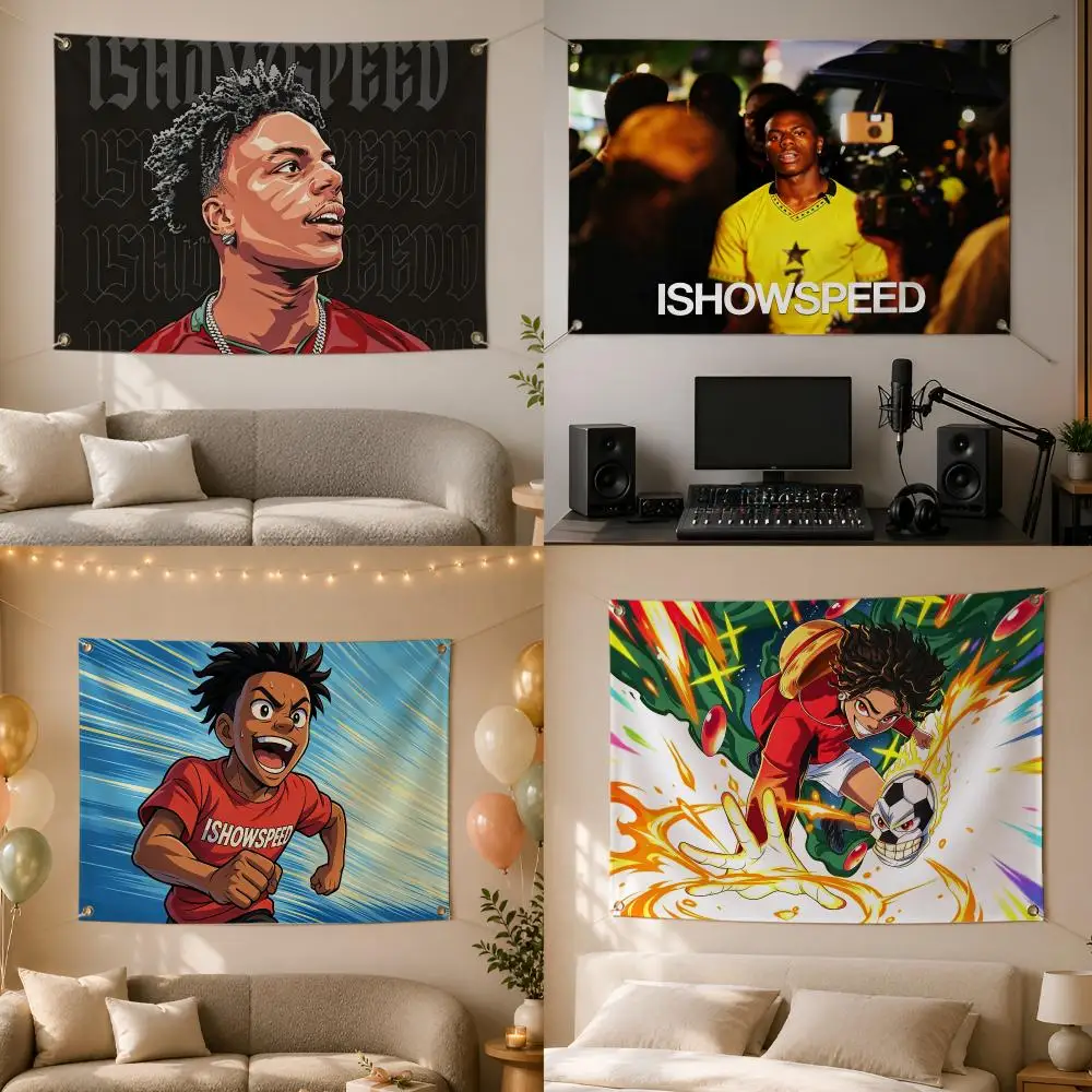 Creator Popular Historic IShowSpeed Flags Wall Hanging Flag Banner for Bedroom Dorm Party Festival Camping Indoor Outdoor Decor