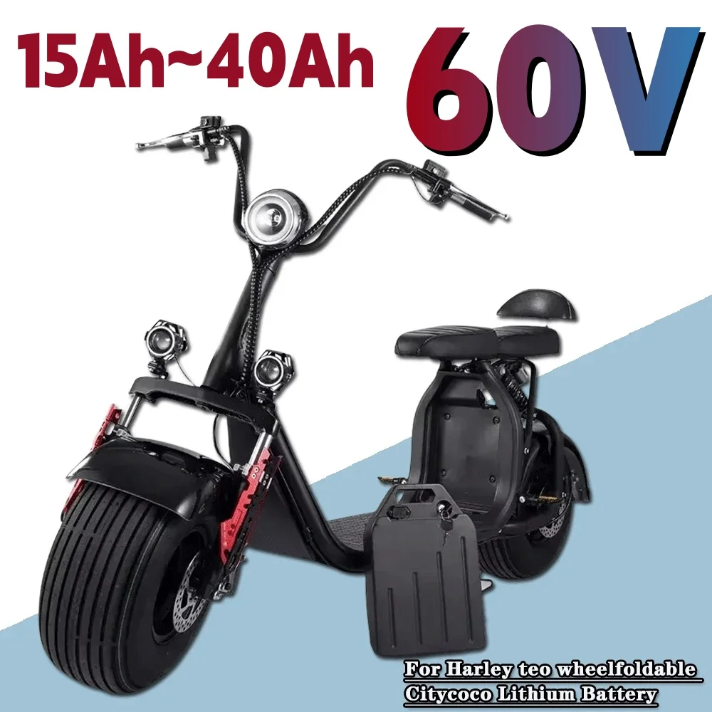 

60V 15Ah-40Ah electric motorcycle waterproof 18650 lithium battery suitable for Harley Citycoco electric scooter battery