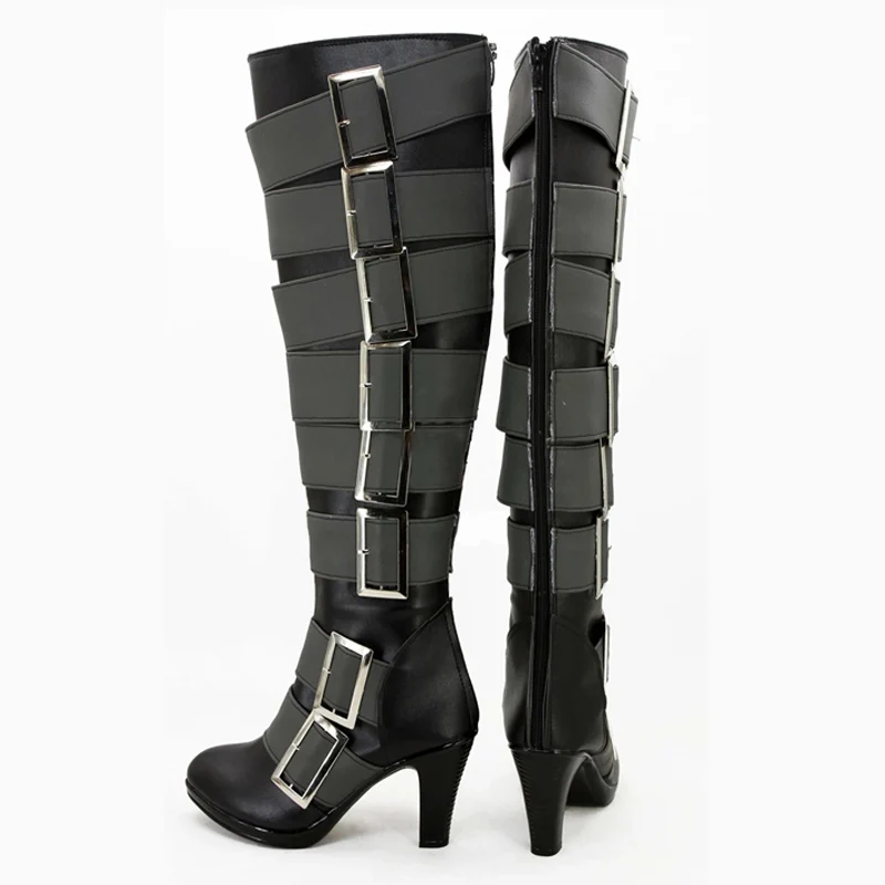 Black Butler Kuroshitsuji Undertaker High Boots, Anime Cosplay, Halloween Carnival Party Shoes, btMade, Any Size, Accessrespiration