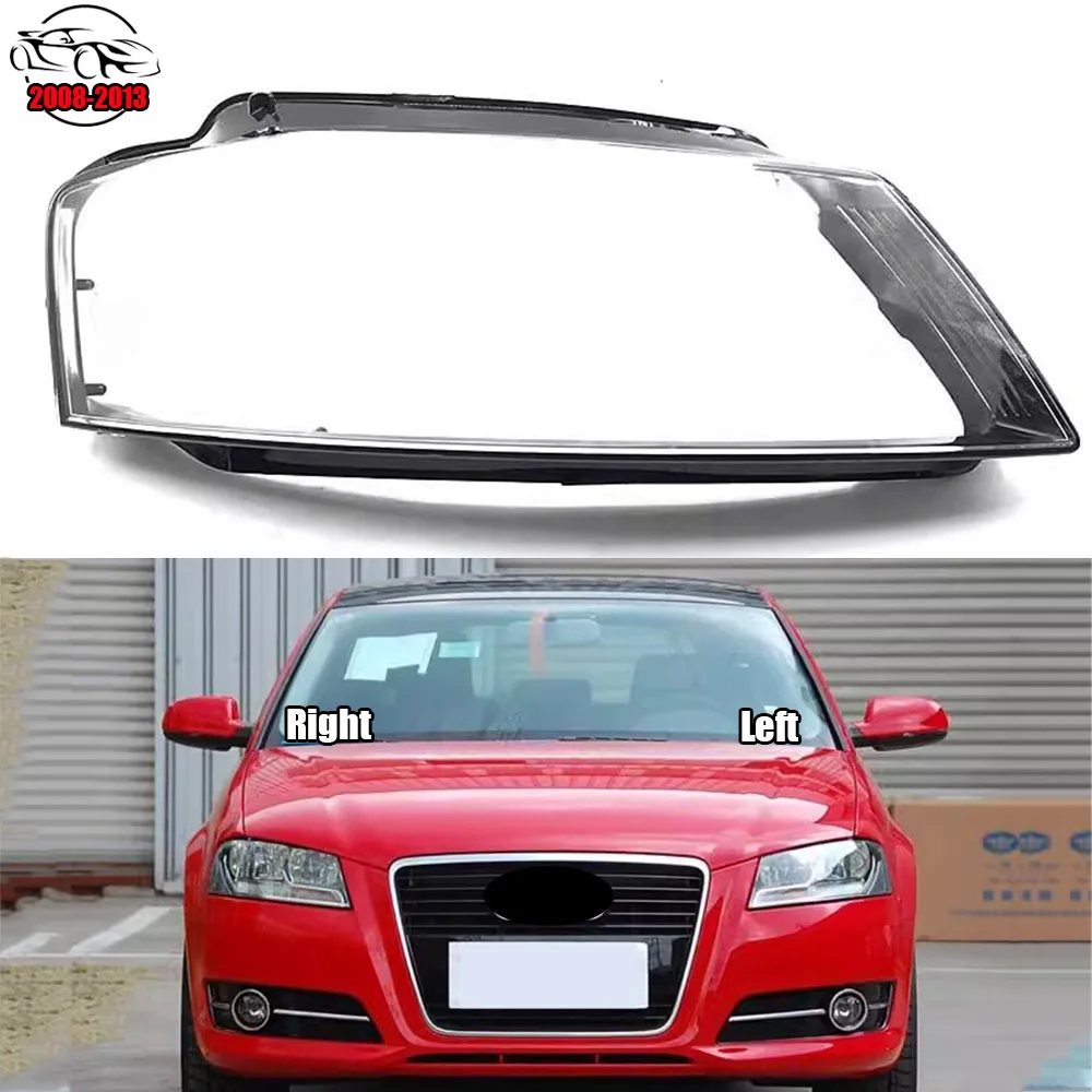 

For Audi A3 S3 2008-2013 Headlamp CoverTransparent Mask Headlight Shell Lens Plexiglass Replace Original Lampshade