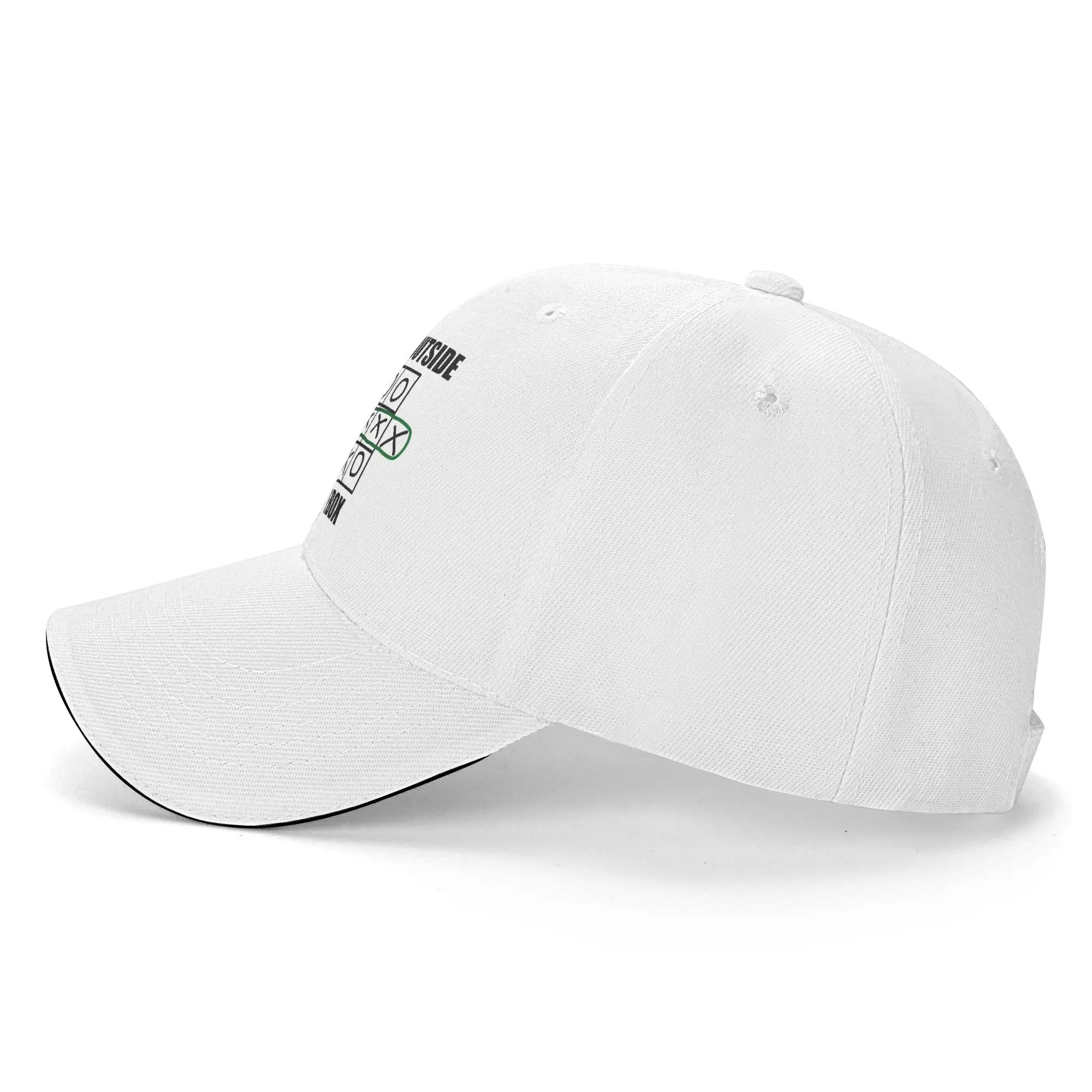 THINK OUTSIDE THE BOX TIC TAC TOE  Sandwich Caps Unisex ,Hip-Hop,Baseball Cap  Hats Adjustable Snapback Caps Sports Cap