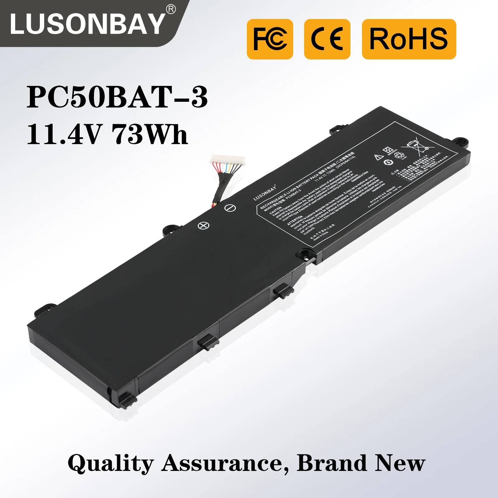 

LUSONBAY PC50BAT-3 Laptop Battery For Schenker Key 15 For CLEVO PC50DN2 PC50S for THUNDEROBOT 911 P1 For EUROCOM RX315 NH57AF1