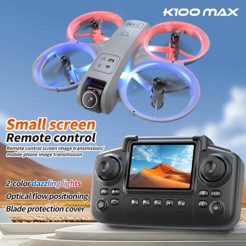 2026 New K100 Drone 8K Professional HD Triple Camera Brushless Motor Optical Flow Positioning Foldable Quadcopter RC Drone Toy