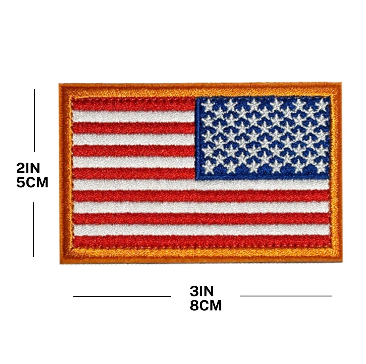 6 Stück USA-Aufnäher mit amerikanischer Flagge, normal und umgekehrt, mit Klettverschluss für Rucksäcke, Mützen, Jacken, 7,6 x 5,1 cm