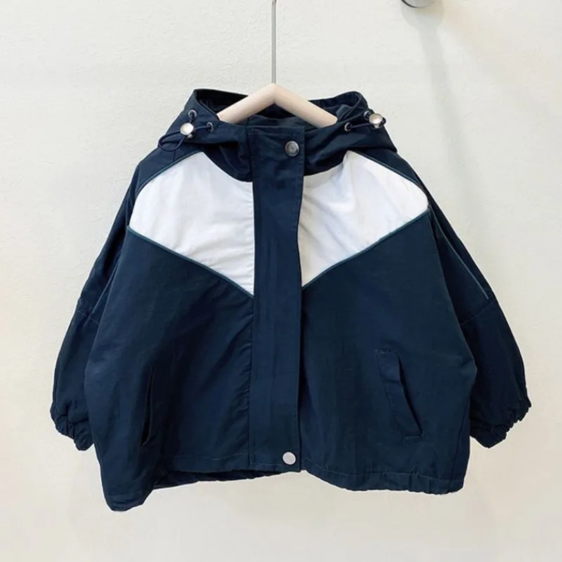 Boys Coat Jacket Cotton Outerwear Overcoat 2023 New Spring Autumn Sport School  Uniforms Children's Warm Clothing