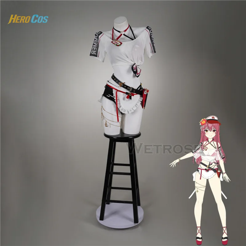 

Hololive Houshou Marine Косплей Костюм Летний Купальник Аниме Вечеринка Униформа Хэллоуин Играть Ролевая Одежда Одежда HERO Cos