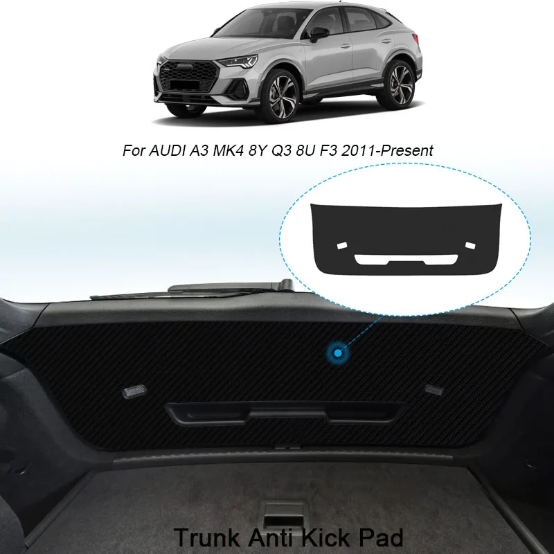 

Автомобильный коврик из искусственной кожи для AUDI A3 MK4 8Y Q3 8U F3 2011-2025 антиударная Подушка багажник погода Пылезащитная наклейка аксессуары