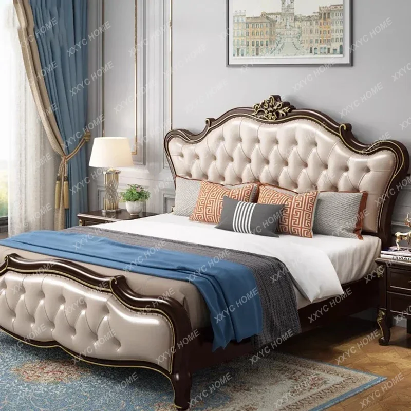 رائجة البيع سرير مزدوج فاخر إطار جمالي حديث سرير مزدوج الراقية النوم مضاءة Deux مكان الأثاث لغرفة النوم #5