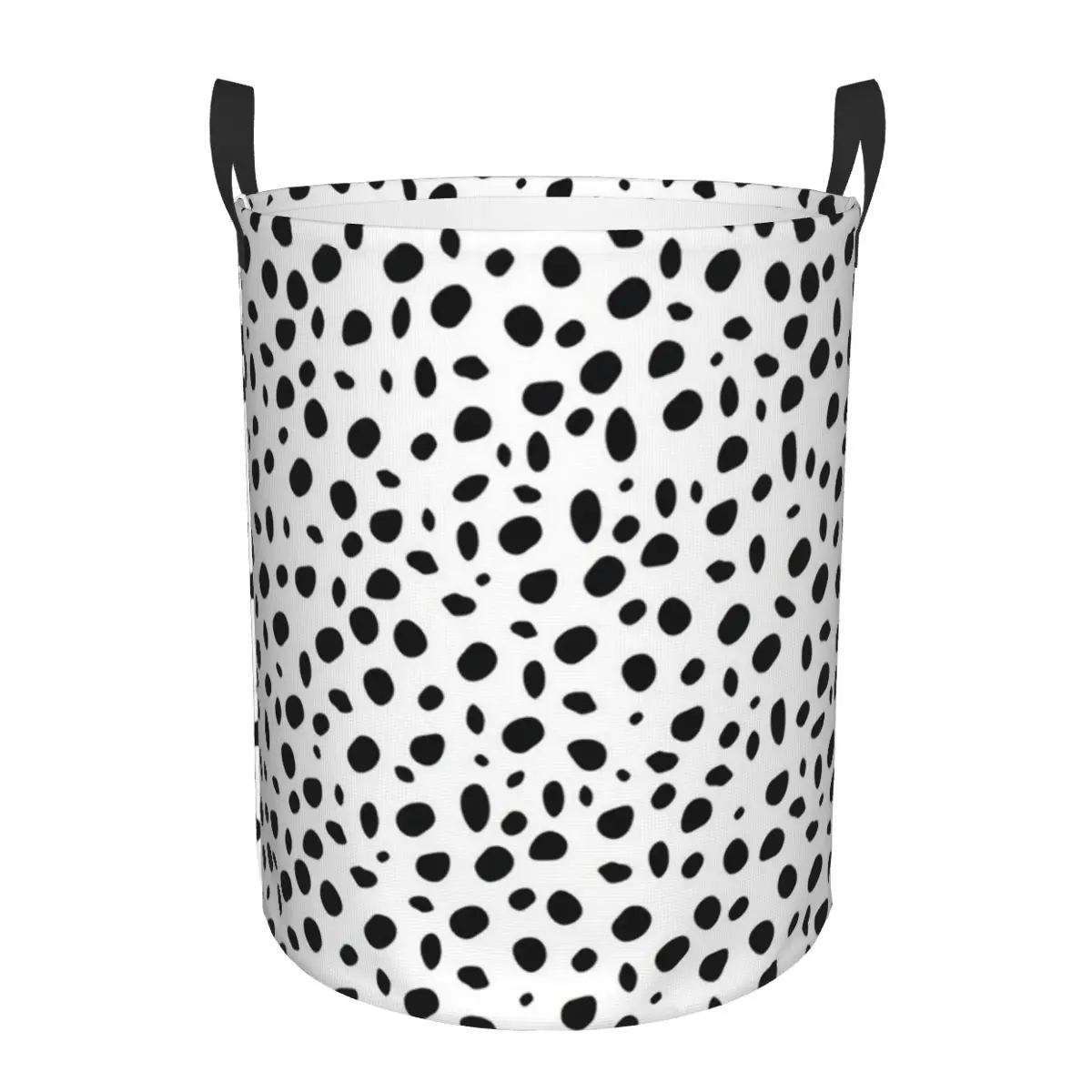 Small Dalmatian Print Foldable Laundry Baskets Dirty Clothes Home Organizer Large Waterproof Bag For Home Kids