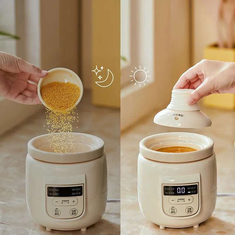 220V Mini Electric Slow Stewer 0.5L Baby Food Cooking Pot Multi Cooker 85W Rice Cooker Porridge Stewing Machine