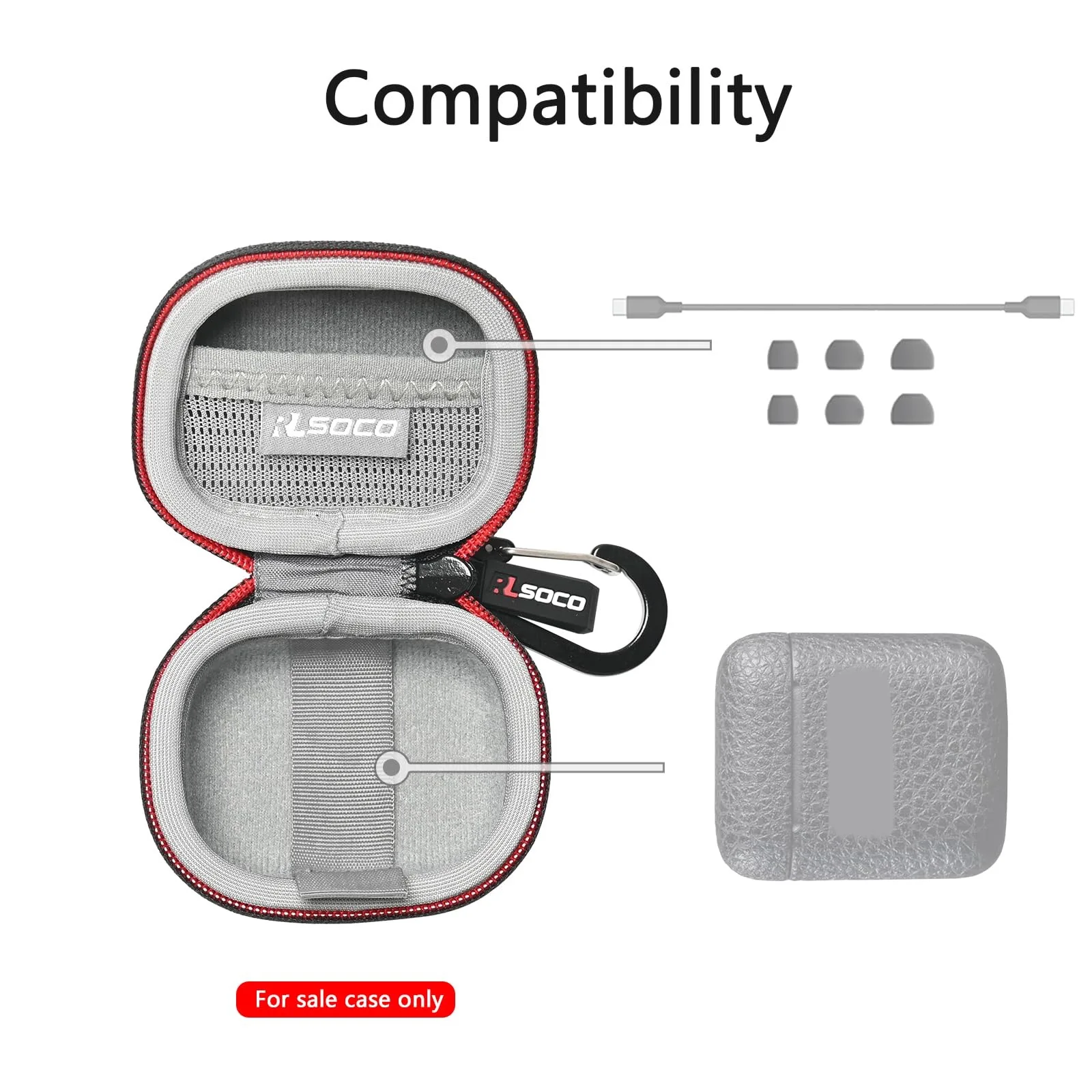 Hard Case Compatible with Marshall Motif II/Motif/Minor III True Wireless Active Noise-Canceling Earbuds Headphones (Case Only) view 4