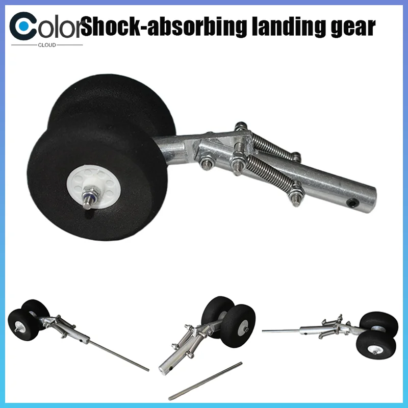 Modèle d'avion amortisseur train d'atterrissage aile fixe avion roue arrière roue à double rangée amortisseur train d'atterrissage pièces de jouets