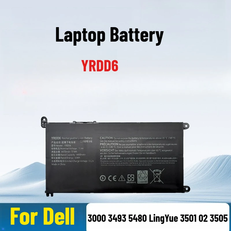 

For Dell Inspiron 15 3000 3493 5480 LingYue 3501 02 3505 Laptop Battery YRDD6