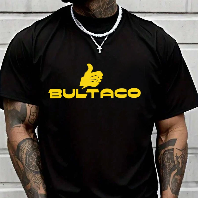 

Motorcycle Bultaco Pattern T-Shirt For Riders Men's And Women's Fashion Casual High Quality Round Neck Tshirt Tee 2026