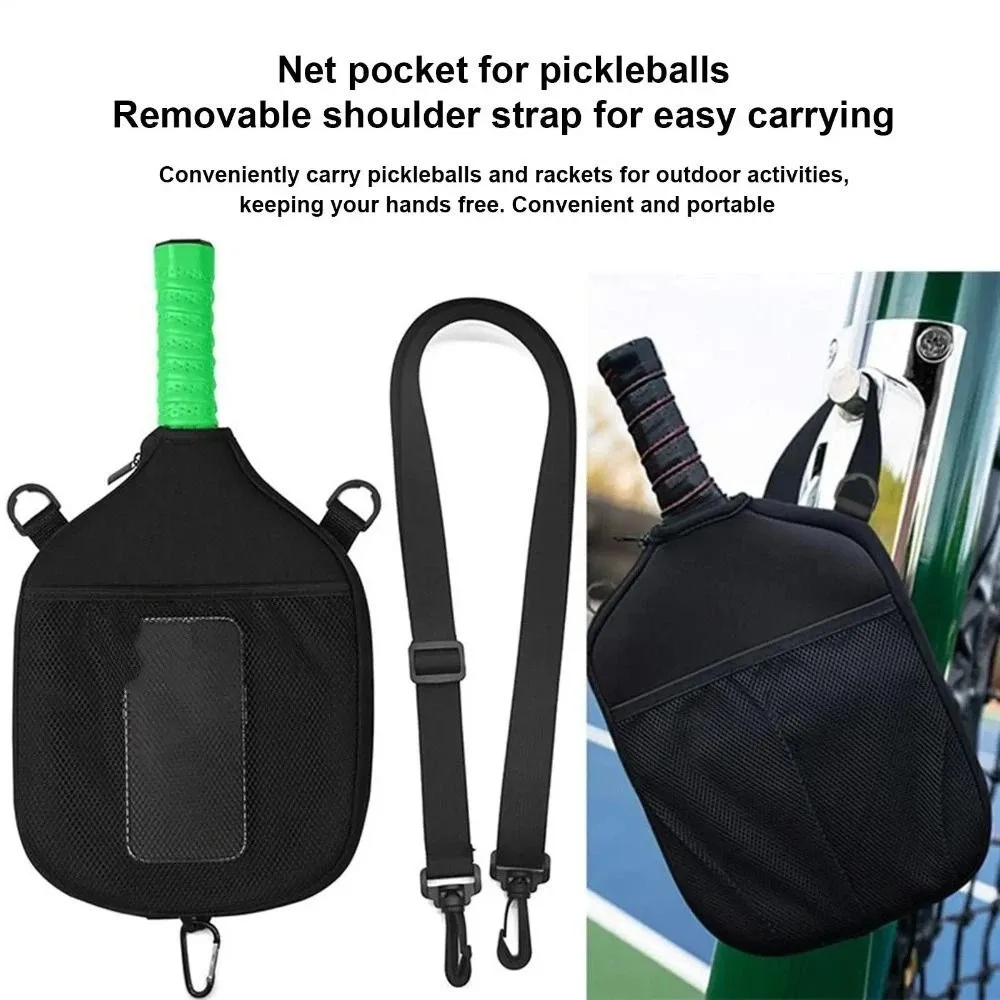 Pickleball-Umhängetasche mit großem Fassungsvermögen, Reißverschluss, verstellbarer Riemen, Pickleball-Paddelhülle, wasserdicht, professionell – Detail 11