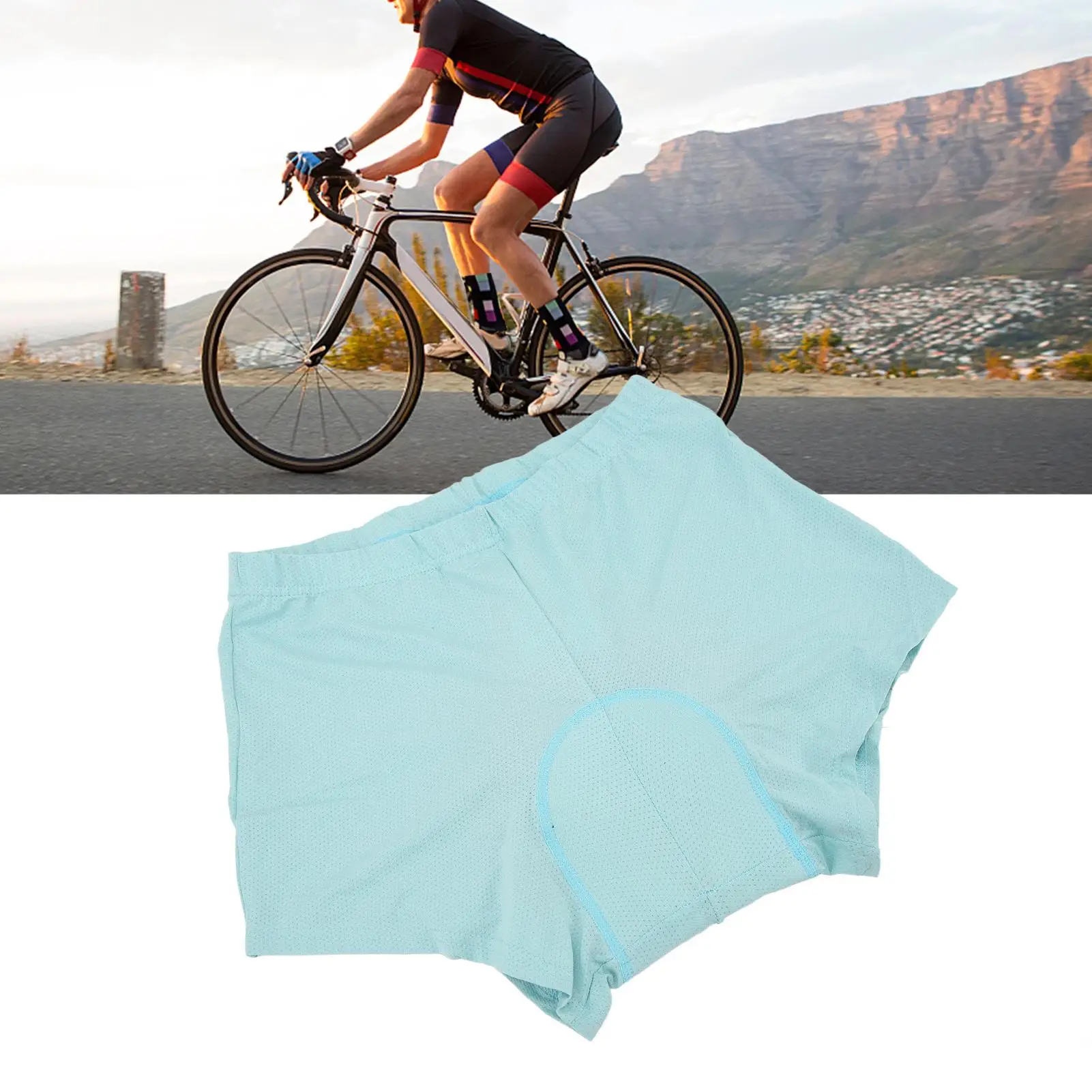 Breathable Cycling Liner Shorts with High Elastic Waistband - Streamlined Sweat-Wicking Underwear for mountain Biking