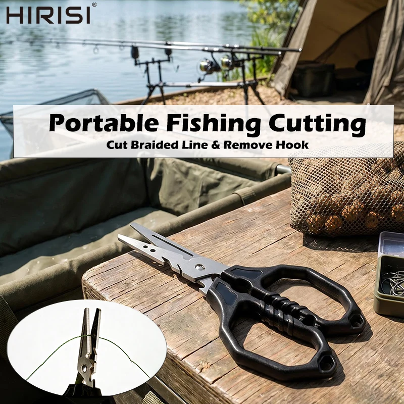 Multifunctional Fishing Scissors Stainless Steel Line Cutter with Hook Remover Tackle Tool Portable Outdoor Accessory