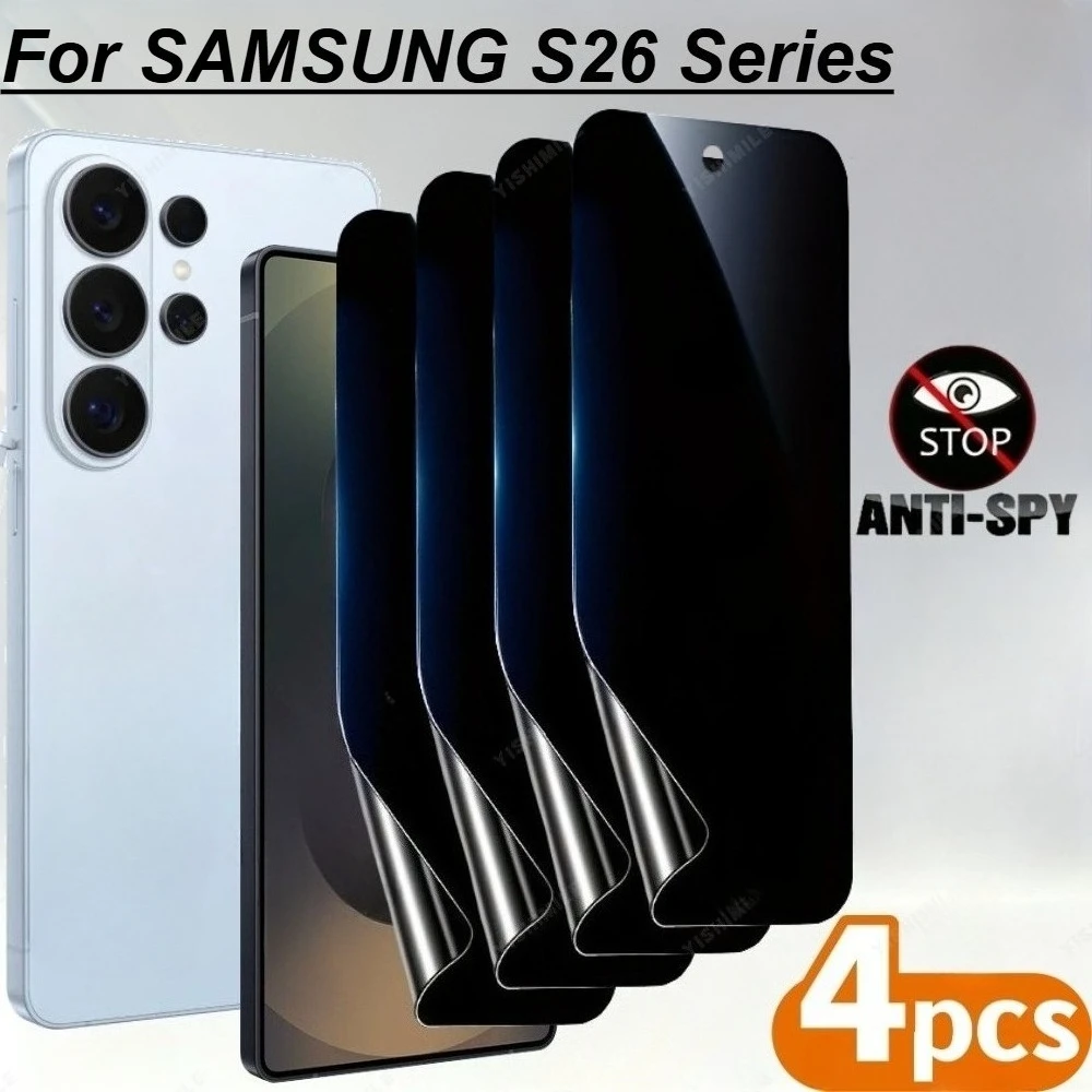 4Pcs Anti Spy Hydrogel Film for Samsung Galaxy S26 S25 S24 Ultra S23 S22 S21 S20 Plus S26 S25 Edge Full Cover Screen Protector