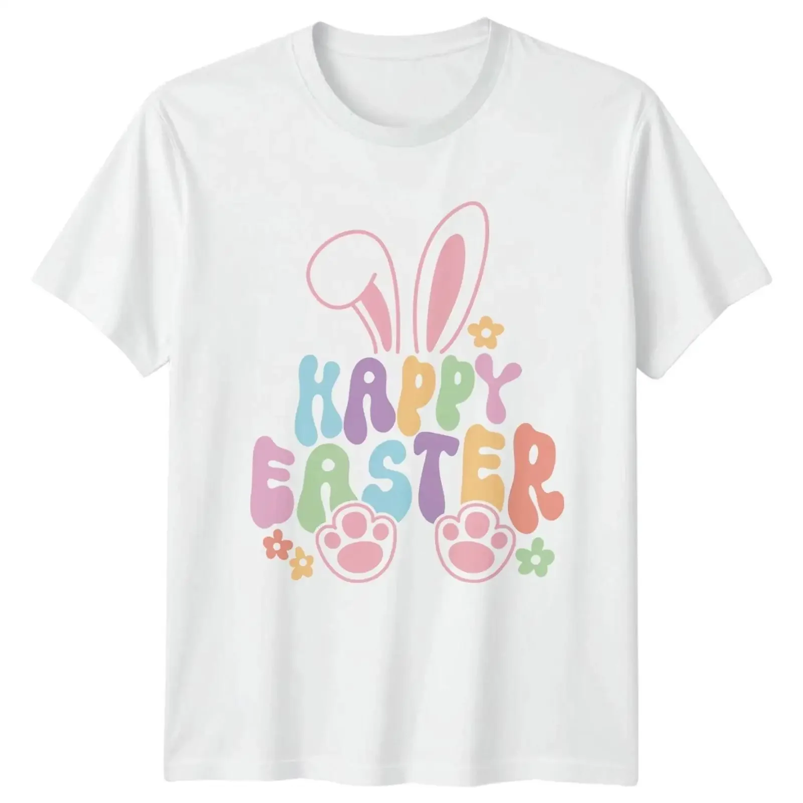 Frohe Ostern T Shirt Groovy Bunny Hase Urlaub Geschenk vintage Washed Versatile designer clothes Stretched Unisex Casual