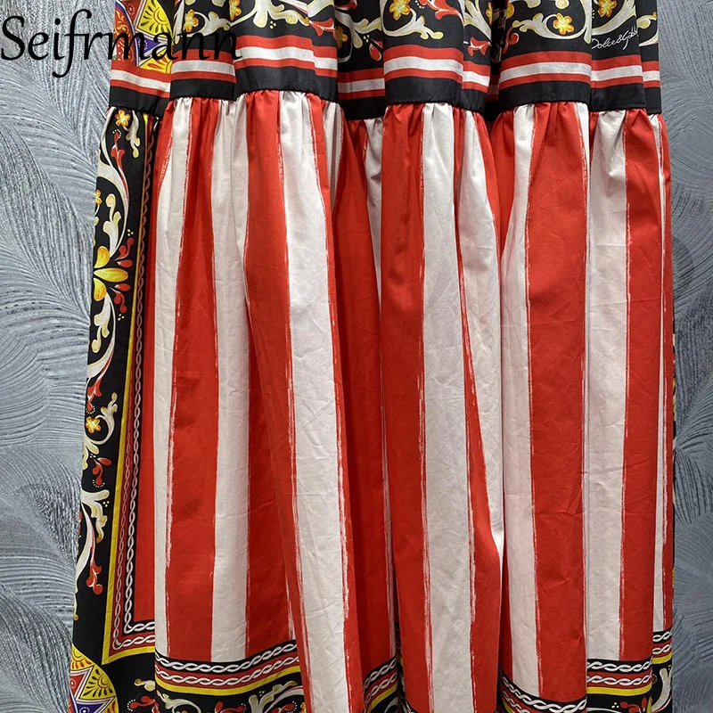 سلسلة تنورة بطول الخصر مطبوعة من القطن عالي الجودة من Seifrmann لخريف 2025 #4