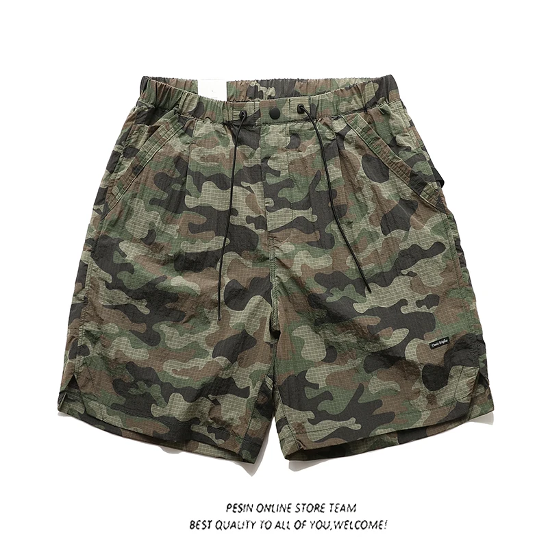 

Outdoor Camouflage Workwear Casual orts Men's Loose Trendy Brand Functional Qui Dry Sports Five-Quarter Length Pants