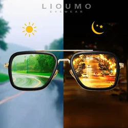 LIOUMO Fashion Tony Stark Sunglasses Men Women Polarized Photochromic Driving Glasses Luxury Steam Punk oculos de sol feminino