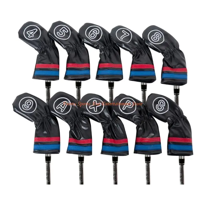 C4DE Waterproofed Golf Irons Head Cover Number Design Universals Light weight For Various Weather Protecting