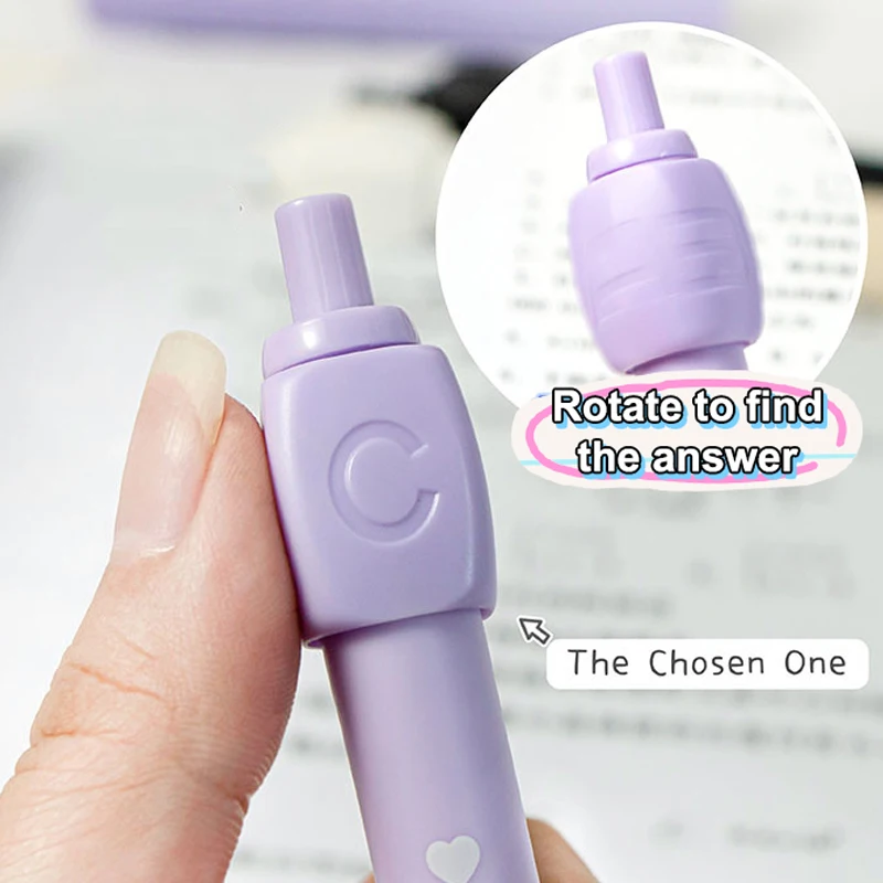 1 ชุดตลกหมุนคําตอบปากกาเจลNovelty Decompressionหมุนปากกาเจลเครื่องเขียนปากกาลูกลื่นเครื่องเขียนนักเรียนของขวัญ