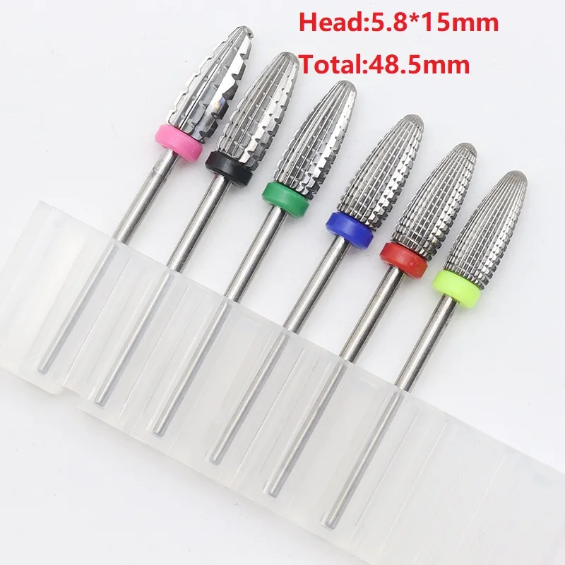 Easy Nail New! Tungsten Carbide Nail Drill Bit Electric Nail Mills Cutter for Manicure Machine Nail Files Accessories F0615