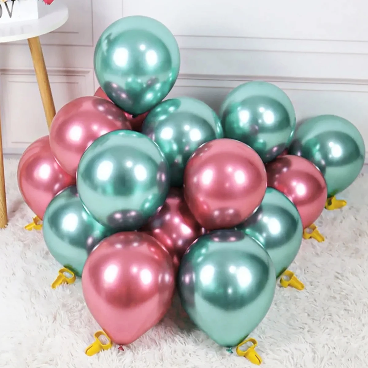 10pcs 10 Inch Metal Latex Balloons Golden Silver Round Macaron Balloons Birthday Party Wedding Balloon Decoration Baby Shower