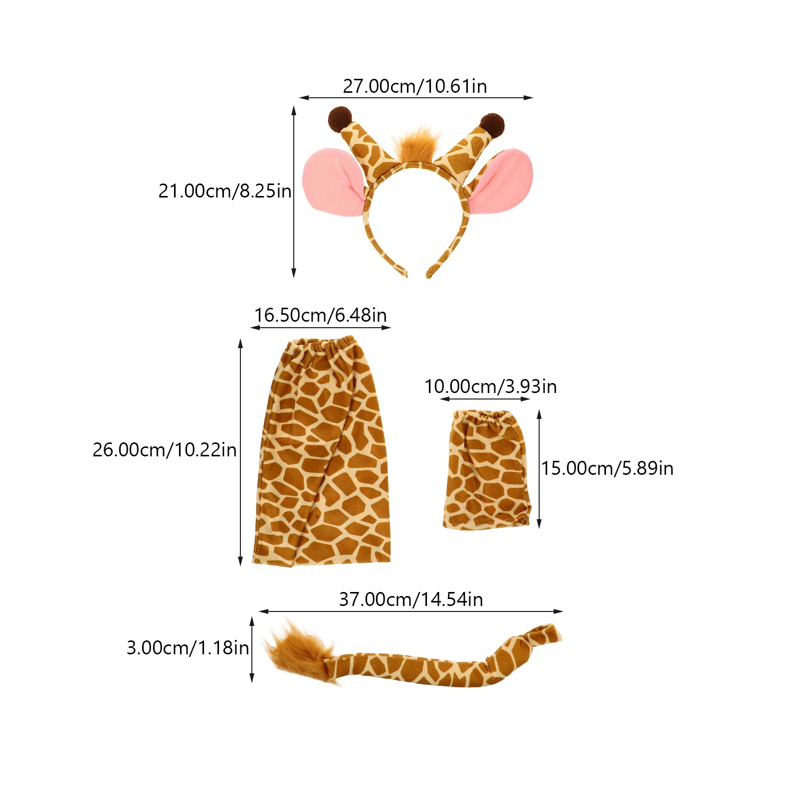 1Set Animal Cosplay Accessories Cute Ears Headband and Tail Set for Halloween Christmas Party Costume Role Play Furry Animal Ear