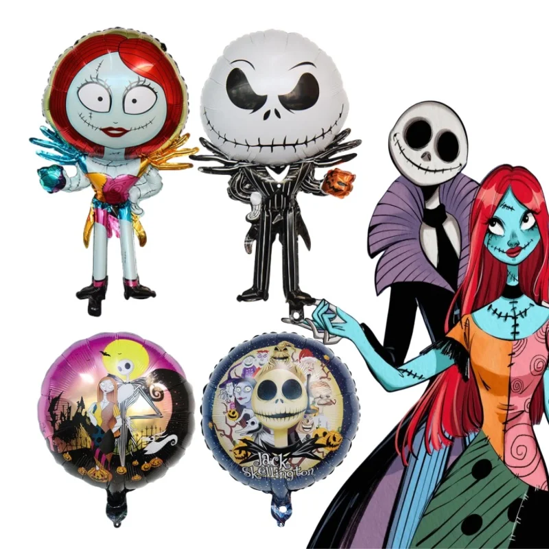 The Nightmare Before Christmas Birthday Party Decoration Balloon Banner Tableware Jack Skellington Party Supplies Halloween Toy