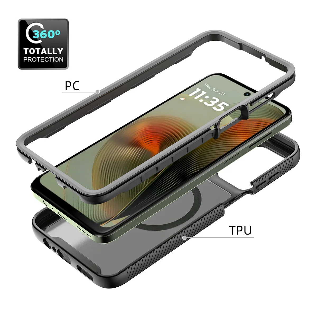 Good Quality Drop Protector Case For Magsafe For Motorola Moto G06 G56 G86 G05 G15 G35 G55 G17 G67 G77 Clear Matte Hard PC Cover view 5