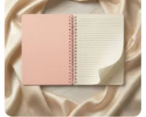 Pink Coil Notebook with Calendar, Vertical Standing Desk Planner, Thick Lined Pages for Office School Supplies view 5