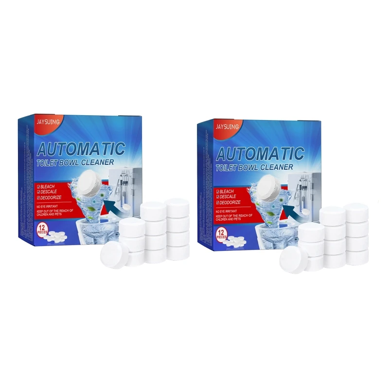 Toilet Cleaner Tablets Automatic Toilet Bowl Cleaner Toilet Tanks Cleaning Compact Pills Gentle Formula Toilet Cleaning