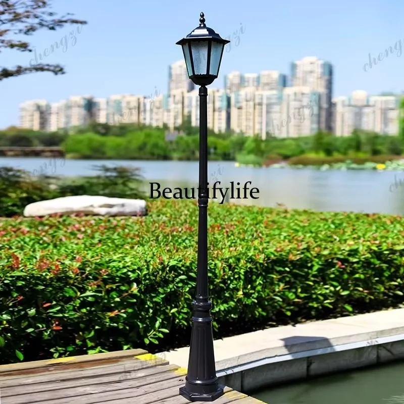 Q181 European outdoor waterproof single-head garden lamp street lamp garden lawn grass floor lamp high pole landscape