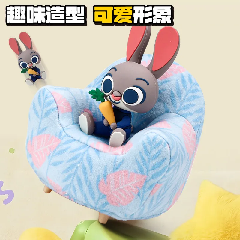 공식 주토피아 2 주디 홉스 나이트 라이트 블라인드 박스 정품 주변기기 플러시 소파 터치 컨트롤 피규어 데스크탑 장식 홀더