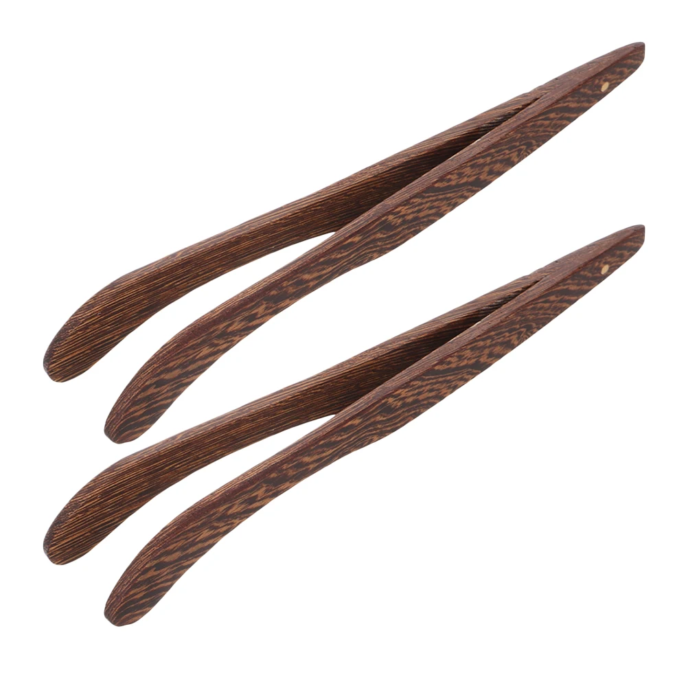

2pcs Wooden Natural Utensils Anti-Slip Sugar Cube Tongs Accessories Classic Teaware Tool Kitchen Tongs For